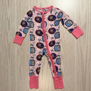 Bamboo Frozen Inspired Princess Sleeper Baby Girl 0-3M Pink Convertible NWOT